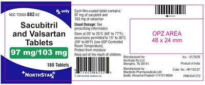564 (Sacubitril Valsartan 97 mg 103 mg 180 Baddi)