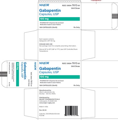 100 mg100 Unit-dose Label (Gabapentin Cap 100 100c)