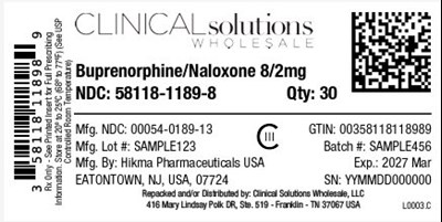Buprenorphine/naloxone 8/2mg Tablets 30ct Blister Card (Image 05)