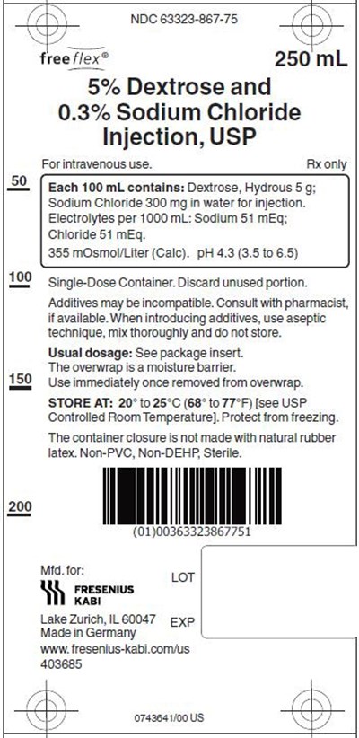 Package Label (PRINCIPAL DISPLAY – Dextrose and Sodium Chloride 250 mL Bag Label)