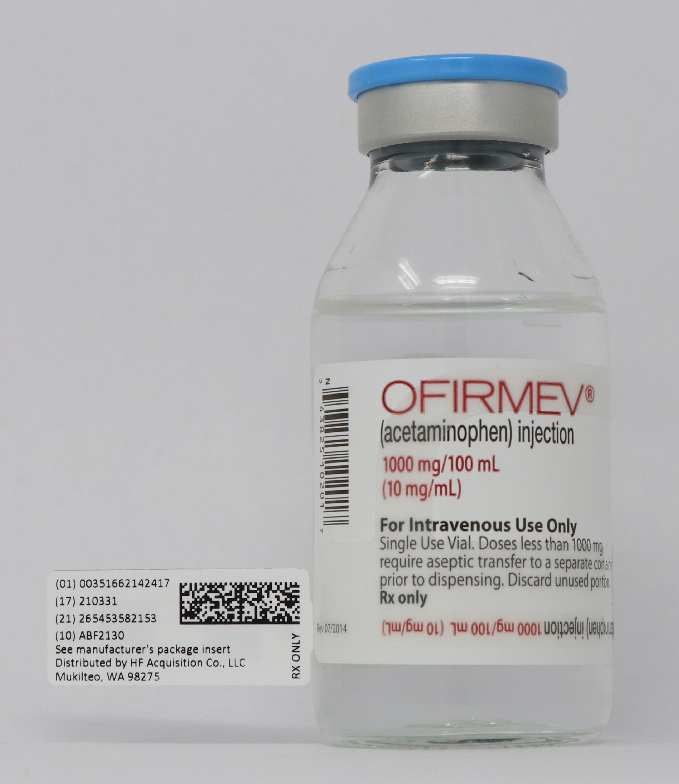 Product Images Ofirmev (acetaminophen) Photos - Packaging, Labels ...