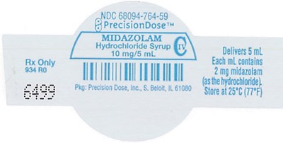 PRINCIPAL DISPLAY PANEL - 5 mL Dose Cup Label - midazolam 04