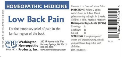 Image Of Bottle Label (Lowbackpain)