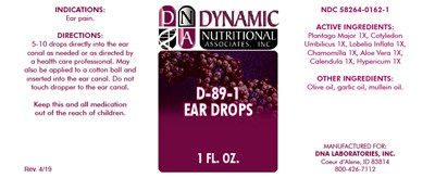 d-89-1-01.jpg PRINCIPAL DISPLAY PANEL - 1 FL. OZ. Bottle Label - d 89 1 01