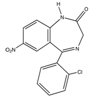 Clonazepam Structural Formula - fig 1