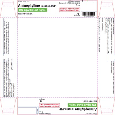 aminophylline-06.jpg PRINCIPAL DISPLAY PANEL - 20 mL Ampul Tray Label - aminophylline 06