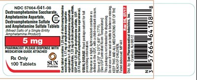 PRINCIPAL DISPLAY PANEL - 5 mg Tablet Bottle Label - amphetamines 01