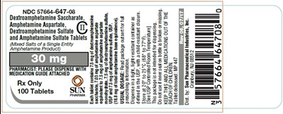 PRINCIPAL DISPLAY PANEL - 30 mg Tablet Bottle Label - amphetamines 07