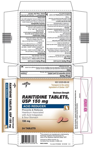 Ranitidine.jpg 24's blister carton label - Ranitidine