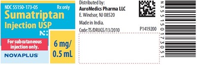 sumatriptan-fig2.jpg PACKAGE LABEL-PRINCIPAL DISPLAY PANEL - 6 mg/0.5 mL - Container Label - sumatriptan fig2