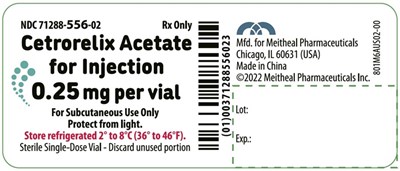 Principal Display Panel – Cetrorelix Acetate For Injection 0.25 mg Vial Label (Cet02 0000 13 V3)