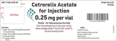 Principal Display Panel – Cetrorelix Acetate For Injection Kit Tray Label (Cet02 0000 15 V3)