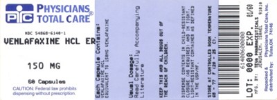 Venlafaxine Hydrochloride Extended-release Capsules 150 mg Label (6140)