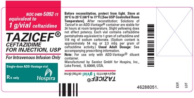 tazicef-07.jpg PRINCIPAL DISPLAY PANEL - 1 gram Vial Carton - tazicef 07