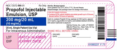 propofol-03.jpg PRINCIPAL DISPLAY PANEL - 20 mL Vial Label - propofol 03