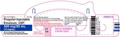 propofol-05.jpg PRINCIPAL DISPLAY PANEL - 50 mL Vial Label - propofol 05