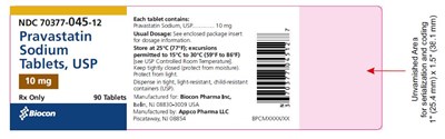 pravastatin-10mg-90s.jpg 10 mg, 90 ct Bottle Label - pravastatin 10mg 90s