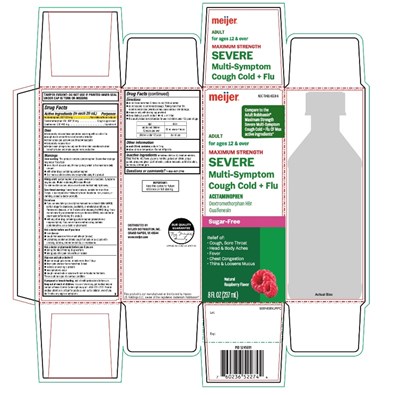 Meijer Adult Severe Multi Symptom Cough Cold + Flu 237 mL (Image 01)