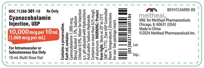 cyano-10mg-10ml-vial-v2.jpg PRINCIPAL DISPLAY PANEL – Cyanocobalamin Injection, USP, 10 mL Vial Label - cyano 10mg 10ml vial v2