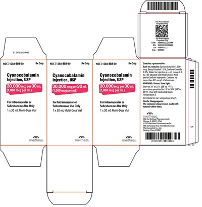 cyano-30mg-30ml-carton-v2.jpg PRINCIPAL DISPLAY PANEL – Cyanocobalamin Injection, USP, 30 mL Carton - cyano 30mg 30ml carton v2