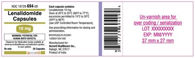 10mg-28capsules (Lenalidomide 10mg Label)