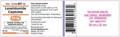 25mg-21capsules (Lenalidomide 25mg Label)