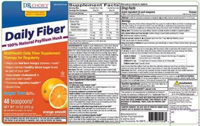 Daily Fiber Natural Psyllium Husk 48 Teaspoons (51572pvlr)