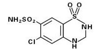 "image Description" (Hydrochlorothiazide Structure)