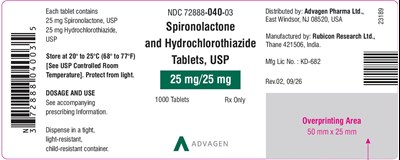"image Description" (Spironolactone Hctz 1000s Tabs Bottle Label)