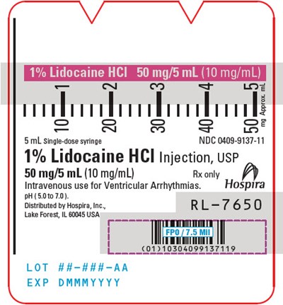 PRINCIPAL DISPLAY PANEL - 10 mg/mL Syringe Label - lidocaine hydrochloride 09