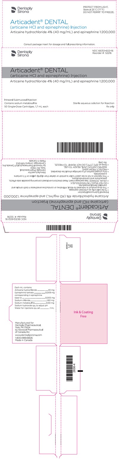 articadent-04.jpg PRINCIPAL DISPLAY PANEL - 1.7 mL Cartridge Carton (epinephrine 1:200,000) - articadent 04