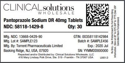 Pantoprazole Sodium Dr 40mg Tablet 30 Count Blister Card (Image 01)