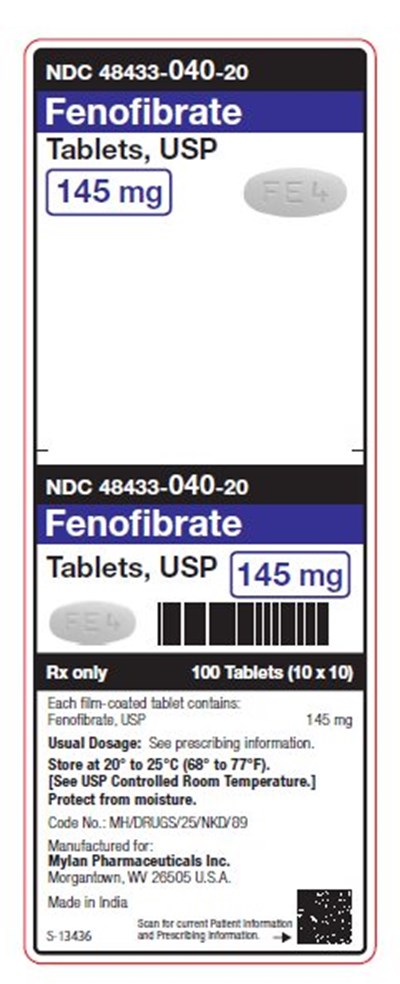 Fenofibrate Tablets, Usp 145 mg Unit Carton Label (Image 04)