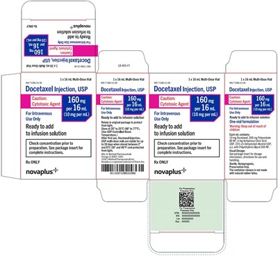 Principal Display Panel – Docetaxel Injection, USP 16 mL Carton - 160mg cart np
