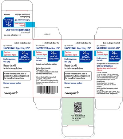 20mg-cart-np.jpg Principal Display Panel – Docetaxel Injection, USP 2 mL Carton - 20mg cart np