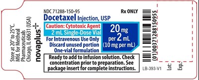 20mg-vial-np.jpg Principal Display Panel – Docetaxel Injection, USP 2 mL Vial Label - 20mg vial np