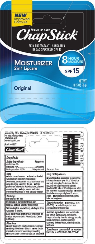 chapstick-01.jpg PRINCIPAL DISPLAY PANEL - 4 g Cylinder Blister Pack - chapstick 01