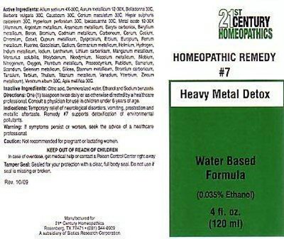 Cent21 Heavy Metal Detox7 - 21st cent detox metal