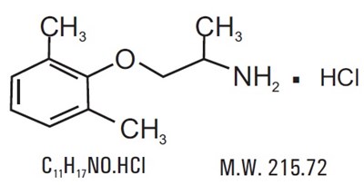 Structural Formula (Mexiletine HCl Caps Structure)