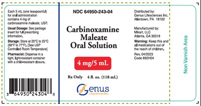carbinoxamine-02.jpg PRINCIPAL DISPLAY PANEL - 118 mL Bottle Label - carbinoxamine 02