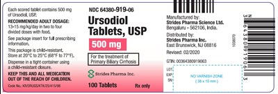 Ursodiol Tablets Usp 500mg (100s)