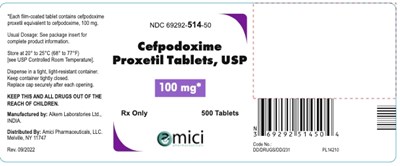 Cefpodoxime-100mg-500tab (Cefpodoxime 100mg 500ct)