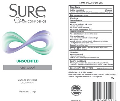 sure-aerosol-antiperspirant-deodorant-unscented-1.jpg principal display panel - sure aerosol antiperspirant deodorant unscented 1