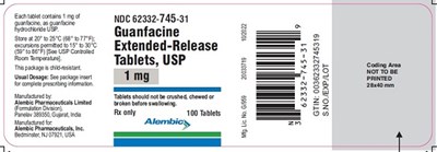 100 tablets - guanfacine 1 mg