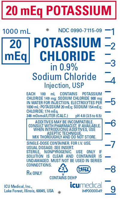 potassium-01.jpg PRINCIPAL DISPLAY PANEL - 20 mEq Bag Label - potassium 01