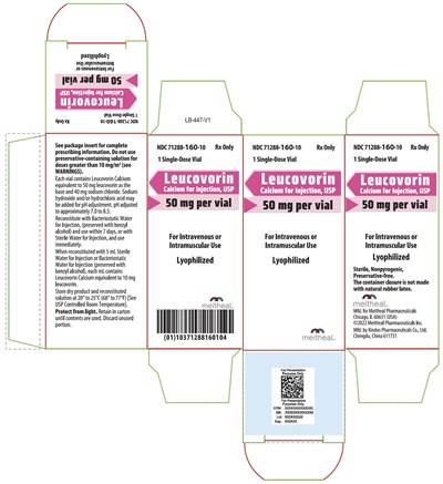 leuco-carton-50mg-v3.jpg PRINCIPAL DISPLAY PANEL – Leucovorin Calcium for Injection, USP 50 mg Carton - leuco carton 50mg v3