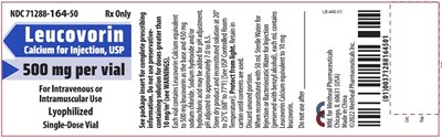 leuco-vial-500mg-v3.jpg PRINCIPAL DISPLAY PANEL – Leucovorin Calcium for Injection, USP 500 mg Vial Label - leuco vial 500mg v3