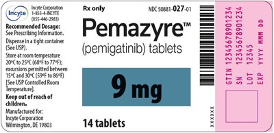 pemazyre-3.jpg Pemazyre (pemigatinib) 9mg Tablets - 14 Tablet Bottle Label - pemazyre 3