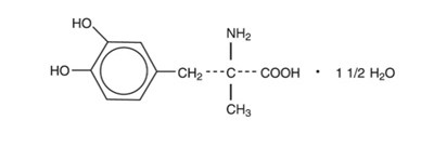 structure-methyldopa - structure methyldopa