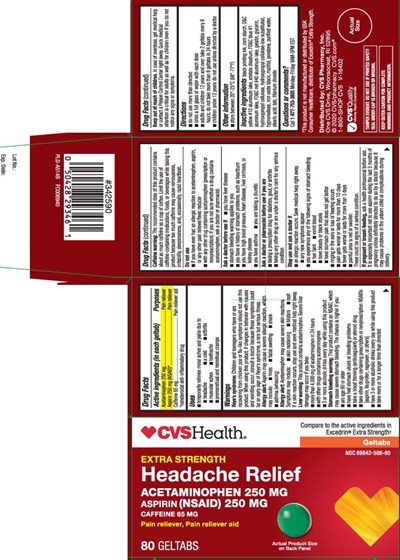 Acetaminophen 250 mg, Aspirin 250 mg (nsaid), Caffeine 65 mg, *nonsteroidal Anti-inflammatory Drug (Extra Strength Headache Relief Geltabs 1)